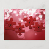 Carte Postale Love Script Puzzle Pièces (Devant)