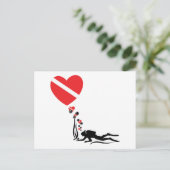 Carte Postale Love SCUBA (Debout devant)