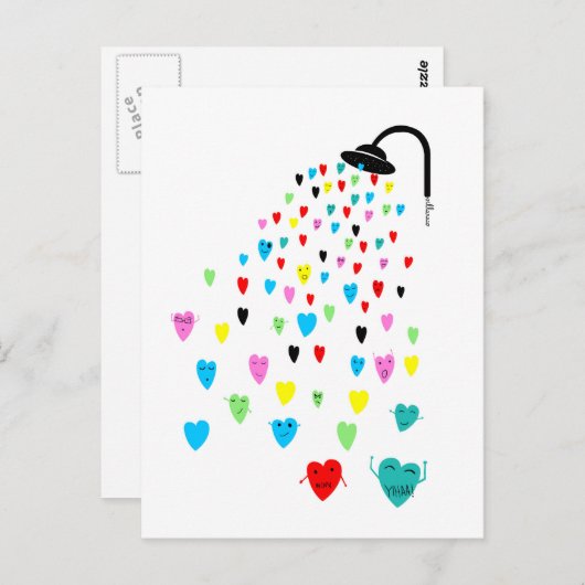 Carte postale "Love Shower" (Devant / Derrière)