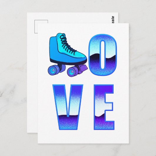 Carte Postale Love Skating (Devant / Derrière)