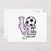 Carte Postale Love Soccer (Devant / Derrière)