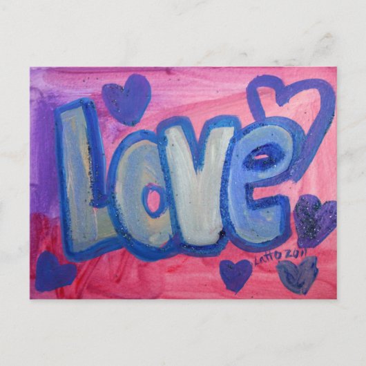 Carte postale Love Sweet Candy Art Painting (Devant)