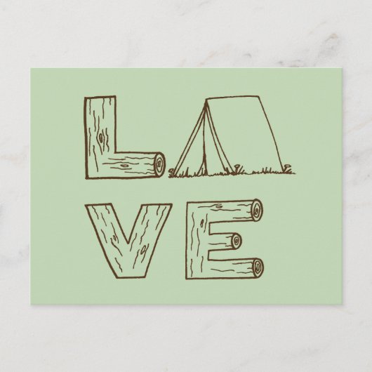 Carte Postale Love Tent Camping (Devant)