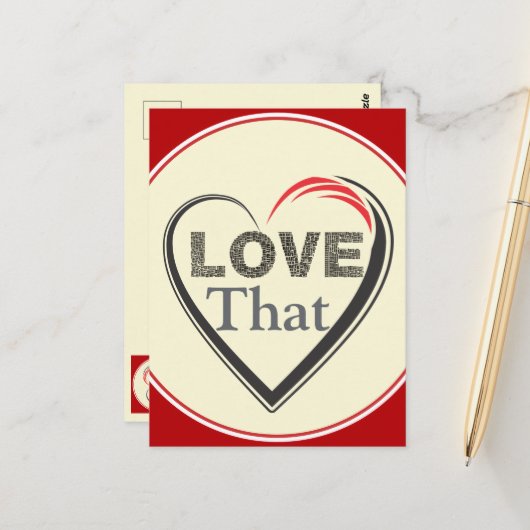Carte Postale Love That Postcard (Devant/Arrière en situation)