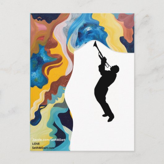 Carte Postale Love Trombone (Devant)