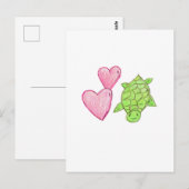 Carte Postale Love Turtle (Devant / Derrière)