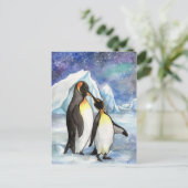 Carte Postale Love Under the Stars - Penguin Lovers (Debout devant)
