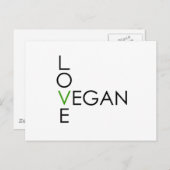 Carte Postale Love Vegan (Devant / Derrière)