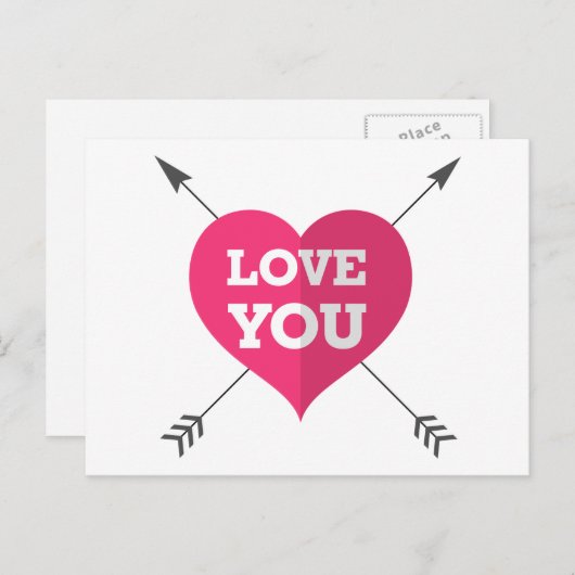Carte postale Love You (Devant / Derrière)