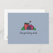 Carte postale "Love you berry beaucoup" (Devant / Derrière)