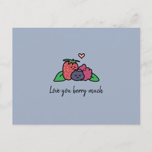 Carte postale "Love you berry beaucoup" (Devant)