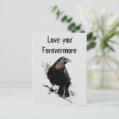 Carte Postale Love you Forevermore Fun Raven Citation (Debout devant)