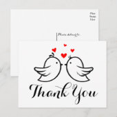 Carte Postale Lovebirds de Merci noir - Mariage, Fête des mariée (Devant / Derrière)