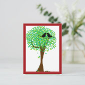 Carte Postale Lovebirds in Tree of Hearts - Spring Time Love (Debout devant)