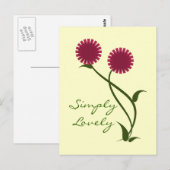 Carte postale Lovely Blooms, Fuchsia (Devant / Derrière)