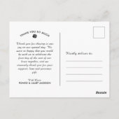 Carte Postale Lovely Elegant 4 Photo Collage Mariage Merci P (Dos)