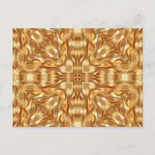 Carte Postale Lovely golden abstract pattern (Devant)