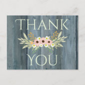 Carte Postale Lovely Green Rustic Merci (Devant)