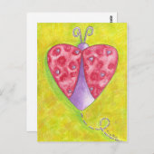 Carte Postale Lovely Ladybug (Devant / Derrière)