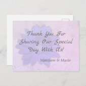 Carte Postale Lovely Lavender Floral Merci (Devant / Derrière)