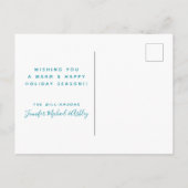 Carte Postale Lovely Llamas Noël Motif Turquoise (Dos)