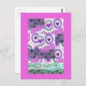 Carte Postale Lovely Love Heart Motif Art Imprimer (Devant / Derrière)