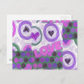 Carte Postale Lovely Love Heart Motif Art Imprimer (Devant / Derrière)