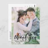 Carte Postale Lovely Modern Calligraphie Mariage Merci III (Devant / Derrière)