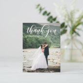 Carte Postale Lovely Moderne Calligraphie Mariage Merci (Debout devant)