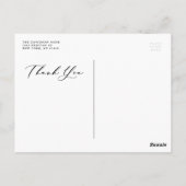 Carte Postale Lovely Script Green Deux Photo Collage Merci (Dos)