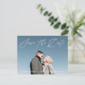 Carte Postale Lovely Script | Save the Date Photo Announcement (Debout devant)