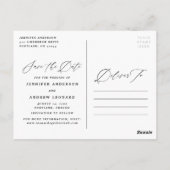 Carte Postale Lovely Script | Save the Date Photo Announcement (Dos)