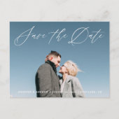 Carte Postale Lovely Script | Save the Date Photo Announcement (Devant)