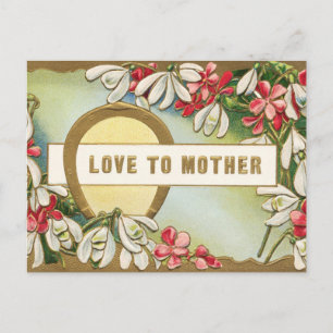Carte Postale Lover to Mother Horseshoe Floral Flowers
