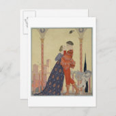 Carte Postale Lovers on Balcony (w/c on paper) (Devant / Derrière)