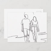 Carte Postale Lovers on the Beach (Devant / Derrière)