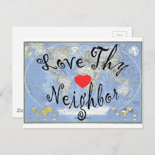 Carte Postale LoveThyNeighbor (Devant / Derrière)