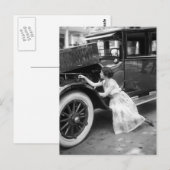 Carte Postale Loving My Old Car, années 1920 (Devant / Derrière)