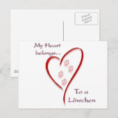 Carte Postale Löwchen Coeur Belongs (Devant / Derrière)