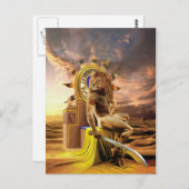 Carte Postale Löwe - Postkarte (Devant / Derrière)