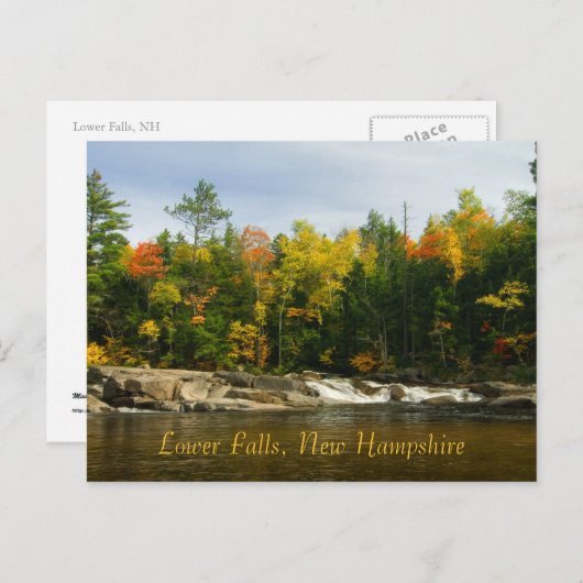 Carte Postale Lower Falls, NH Postcard (Devant / Derrière)