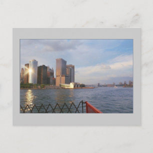 Carte postale 'Lower Manhattan au coucher du solei