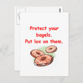 Carte Postale lox et bagels (Devant / Derrière)
