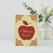 Carte Postale L'Shana Tova : pomme élégante (Debout devant)