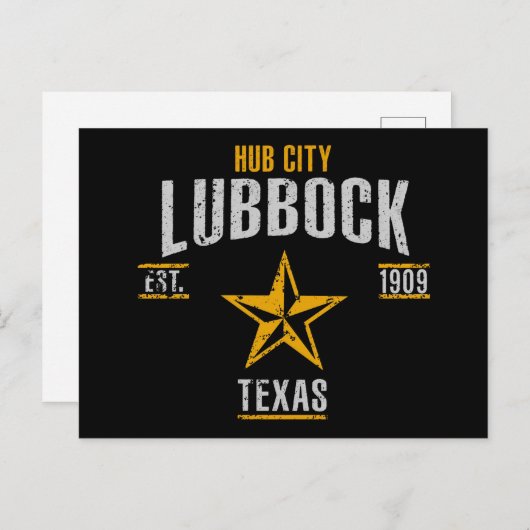 Carte Postale Lubbock (Devant / Derrière)