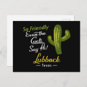 Carte Postale Lubbock Cactus Funny Retro (Devant / Derrière)