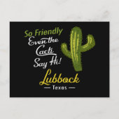 Carte Postale Lubbock Cactus Funny Retro (Devant)