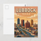 Carte Postale Lubbock Skyline Texas (Devant / Derrière)
