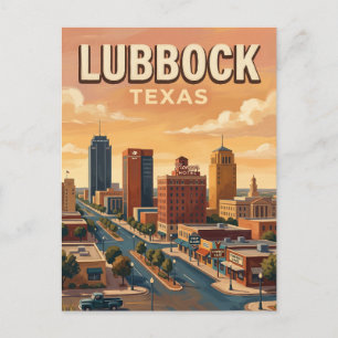 Carte Postale Lubbock Skyline Texas