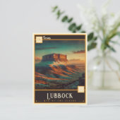 Carte Postale Lubbock, Texas | VINTAGE (Debout devant)